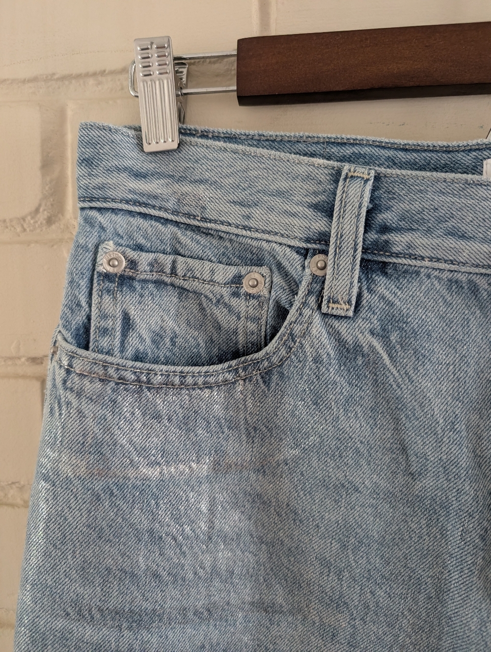 Pistola 29 Wes Sparkle Barrel Jeans High Rise 100% Cotton Spellbound - Picture 4 of 10